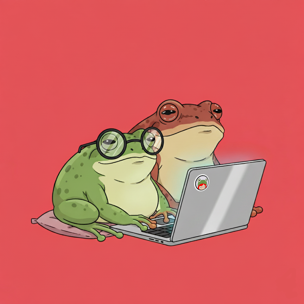 The Pond #4 cover illustration of frogs