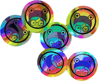 Ada spreading holographic stickers
