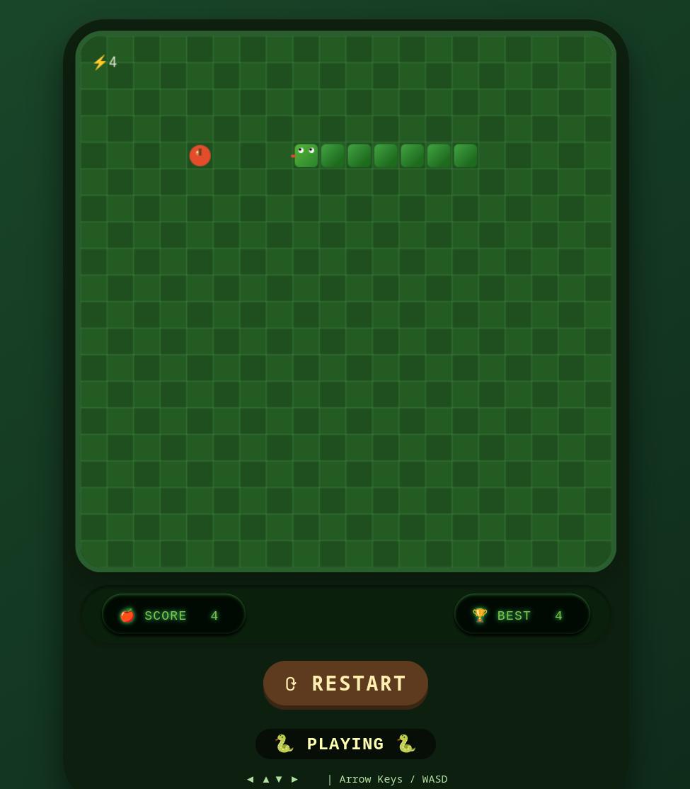 Plain snake game (DeepSeek)